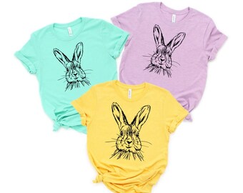 Bunny Shirt- ladies graphic tee, Easter, Bunny