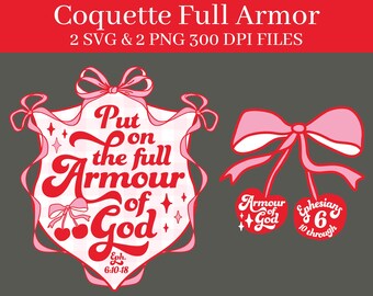 Coquette Full Armor of God 2 PNG & 2 SVG files (Digital Download)