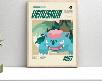 Stampa artistica di Venusaur - Stampa di qualità fotografica
