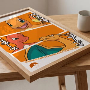 Fire Dragon Evolution Wall Art | Retro Gaming Printable Poster | Digital Download