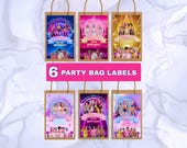 K-Pop Printable Tags, 6 Editable K-Pop Huntrix Saja Boys Favor Bag Stickers, Kpop Birthday Party Decor, kpop Goodie Bag Labels