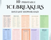 Icebreaker Games | Conversation Starter Cards | Get to Know You Bingo | Party Mingle & Group Games | Table Talker Questions | Ladies Night