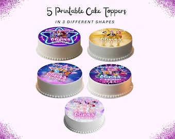 Kpop Demon Hunters Birthday cake printable Bundle of 5, Editable K-pop Party cake png, Rumi Themed Digital Card, Birthday Party BTS fans