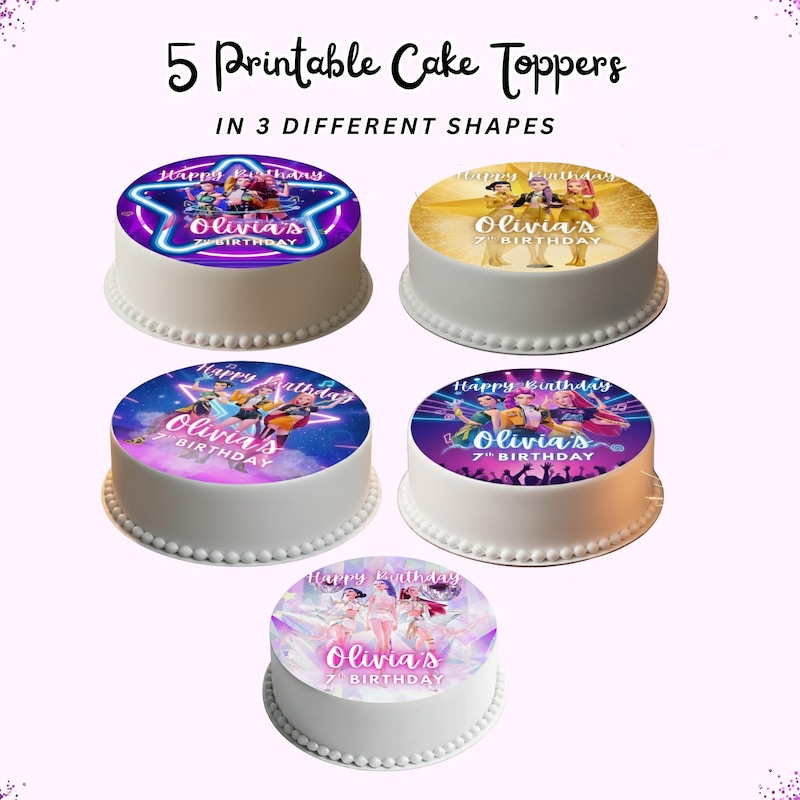 Bts Cake Decor Printable - Etsy UK