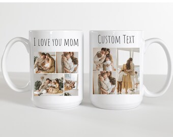 Taza de cerámica con foto personalizada: crea tu propia taza, taza de café con collage personalizado