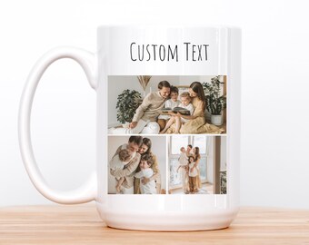 Taza de cerámica con foto personalizada: crea tu propia taza, taza de café con collage personalizado