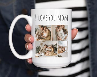 Taza de café espresso de cerámica personalizada con foto: Regalo para hija en memoria de su padre.