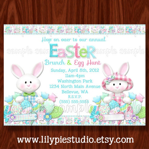 Items similar to Easter Invitation Printable Digital File on Etsy