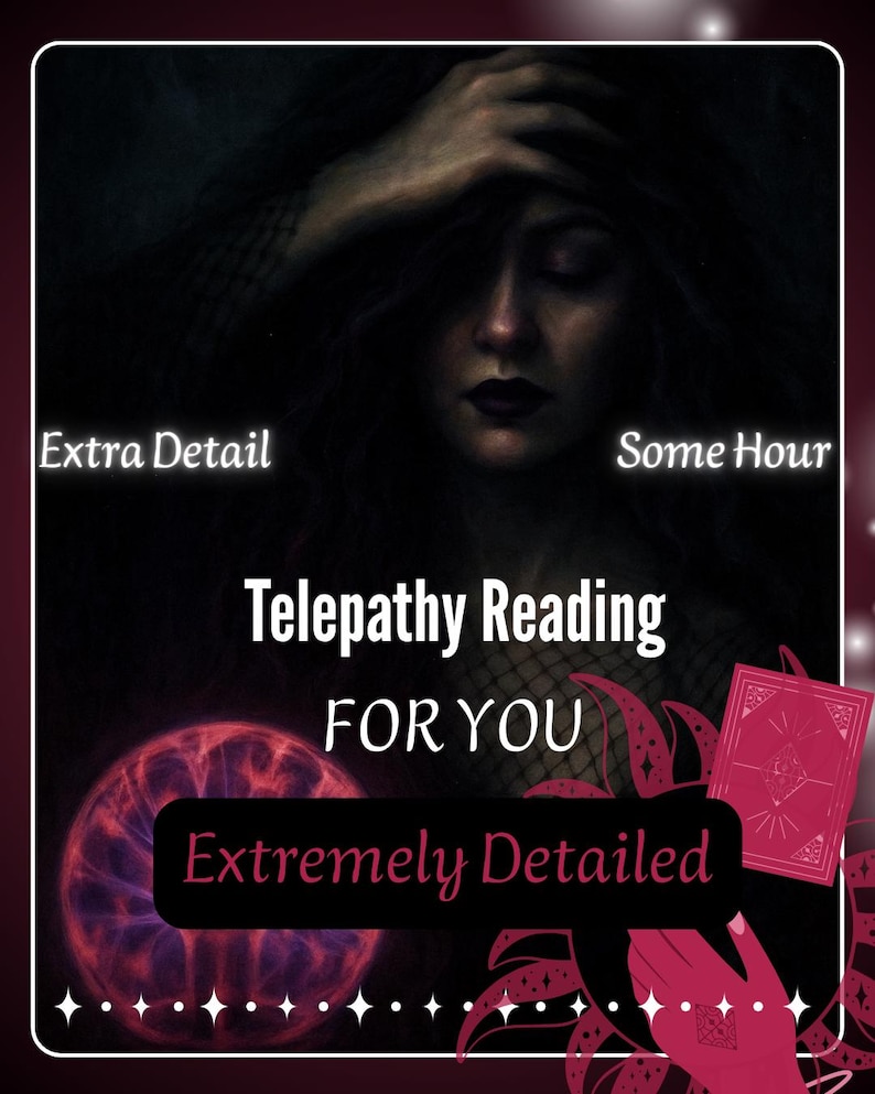 Telepathy reading same hour delivery psychic mind reading reveals exact thoughts and emotions between lovers. Discover telepathic love insights, deep connection, and unspoken feelings instantly. Accurate spiritual energy reading offering clarity about your soulmate and true emotions through intuitive mind connection.