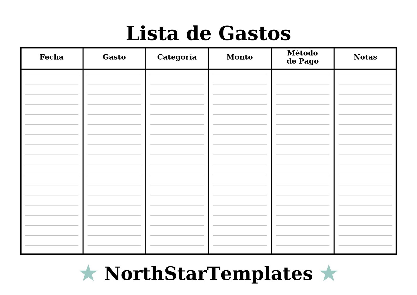 Expense Checklist Expense Checklist Premium Printable and Editable Template DE EN ES ...