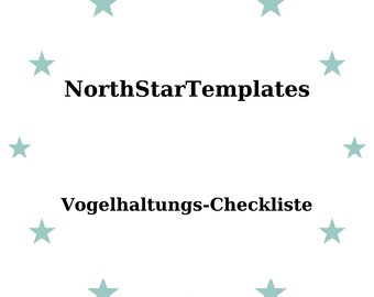 Bird Care Checklist Premium Printable and Editable Template DE EN ES
