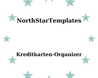 Credit Card Organizer Premium Printable and Editable Template DE EN ES