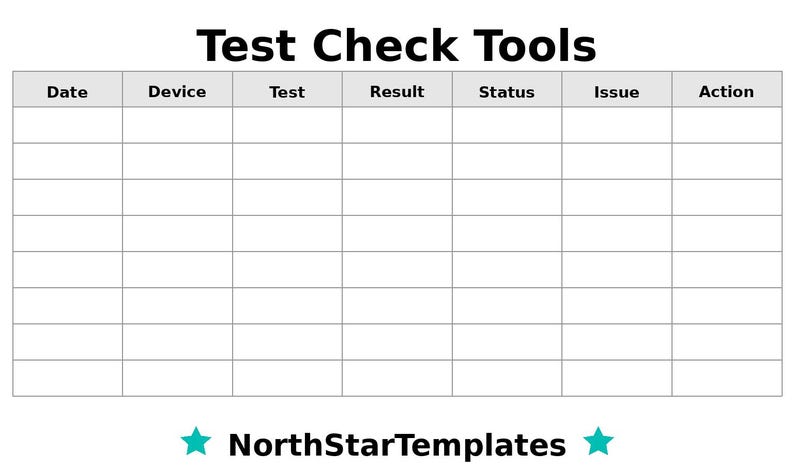 Labelled Check Tool Inspection Check Premium Printable and Editable Template DE EN ES ...