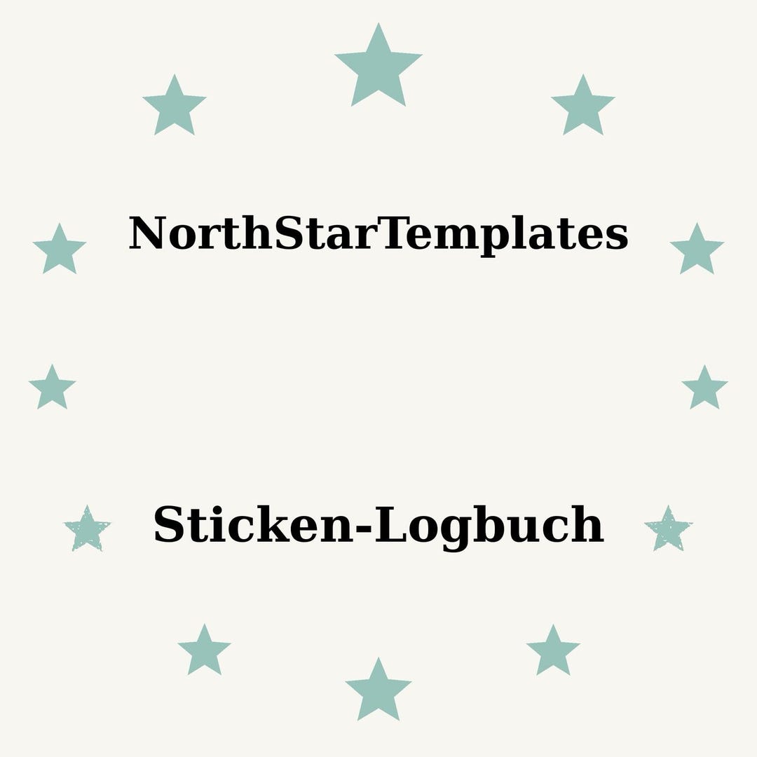 Embroidery Logbook Premium Printable and Editable Template DE EN ES - Etsy