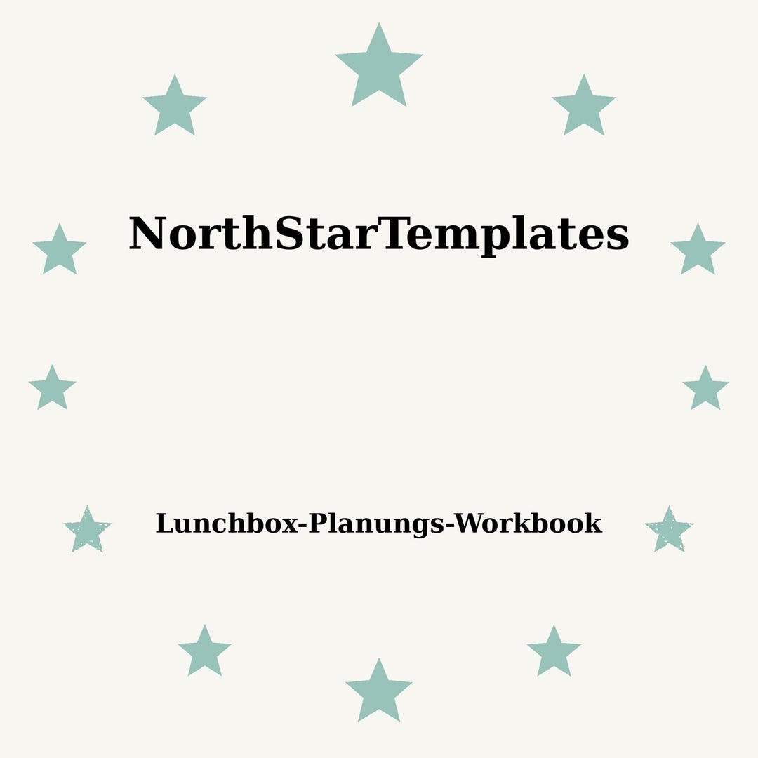 Lunchbox Planning Workbook Premium Printable and Editable Template DE ...