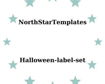 Halloween Label Set Premium Printable and Editable Template DE EN ES