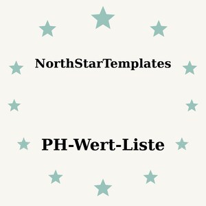 pH-värdelista Premiummall för utskrift och redigering DE EN ES