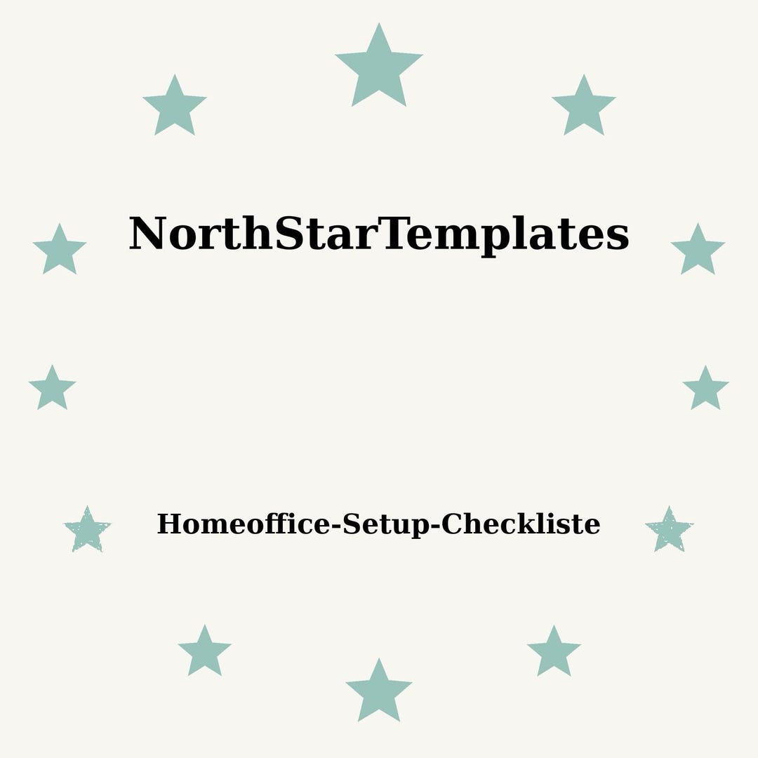 Home Office Setup Checklist Premium Printable and Editable Template DE