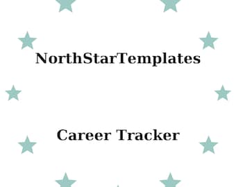 Career Tracker Premium Printable and Editable Template DE EN ES
