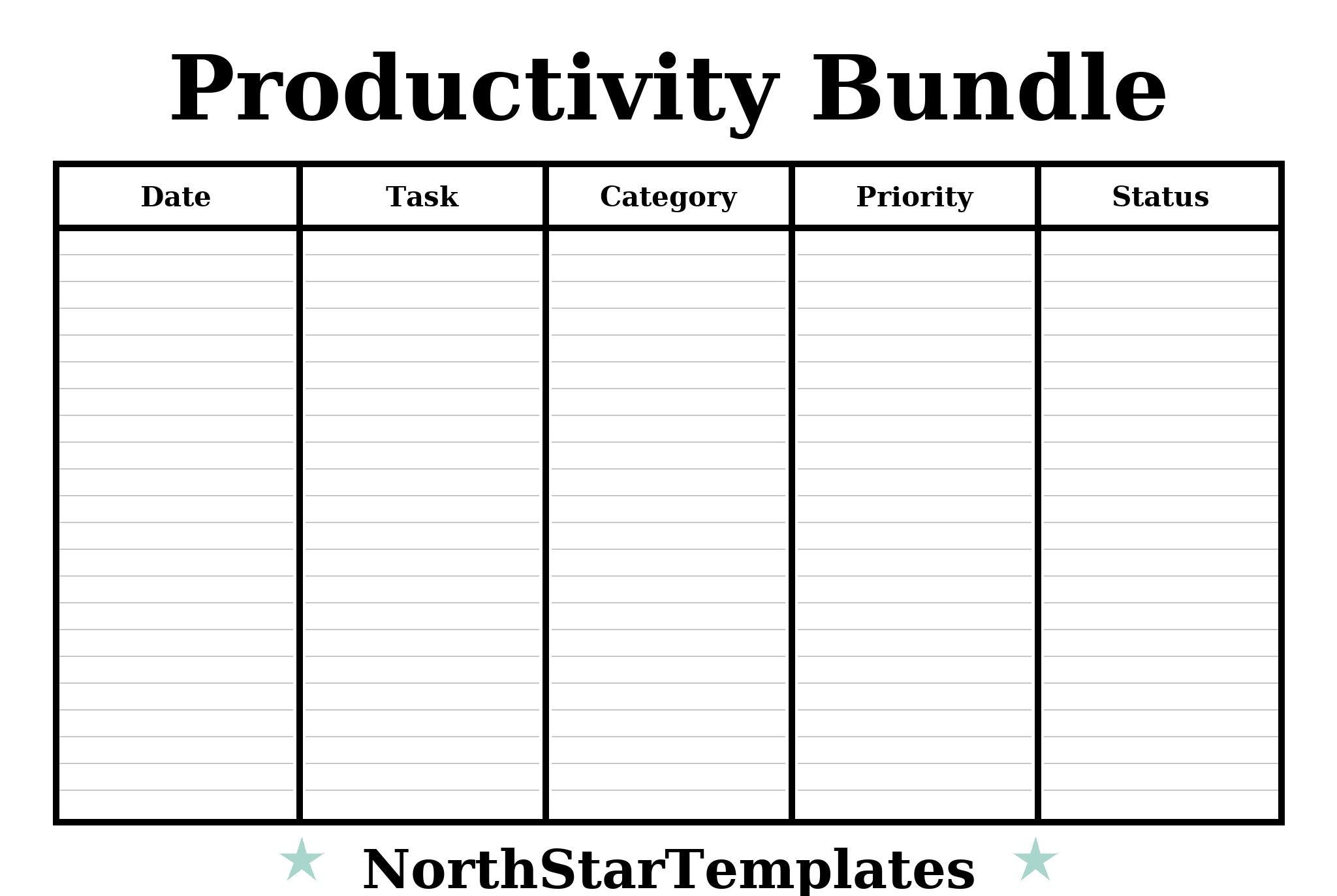 Productivity Packet Productivity Bundle — Premium Printable & Editable Template DE EN ES - Etsy