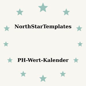 pH-värdekalender Premiummall för utskrift och redigering DE EN ES