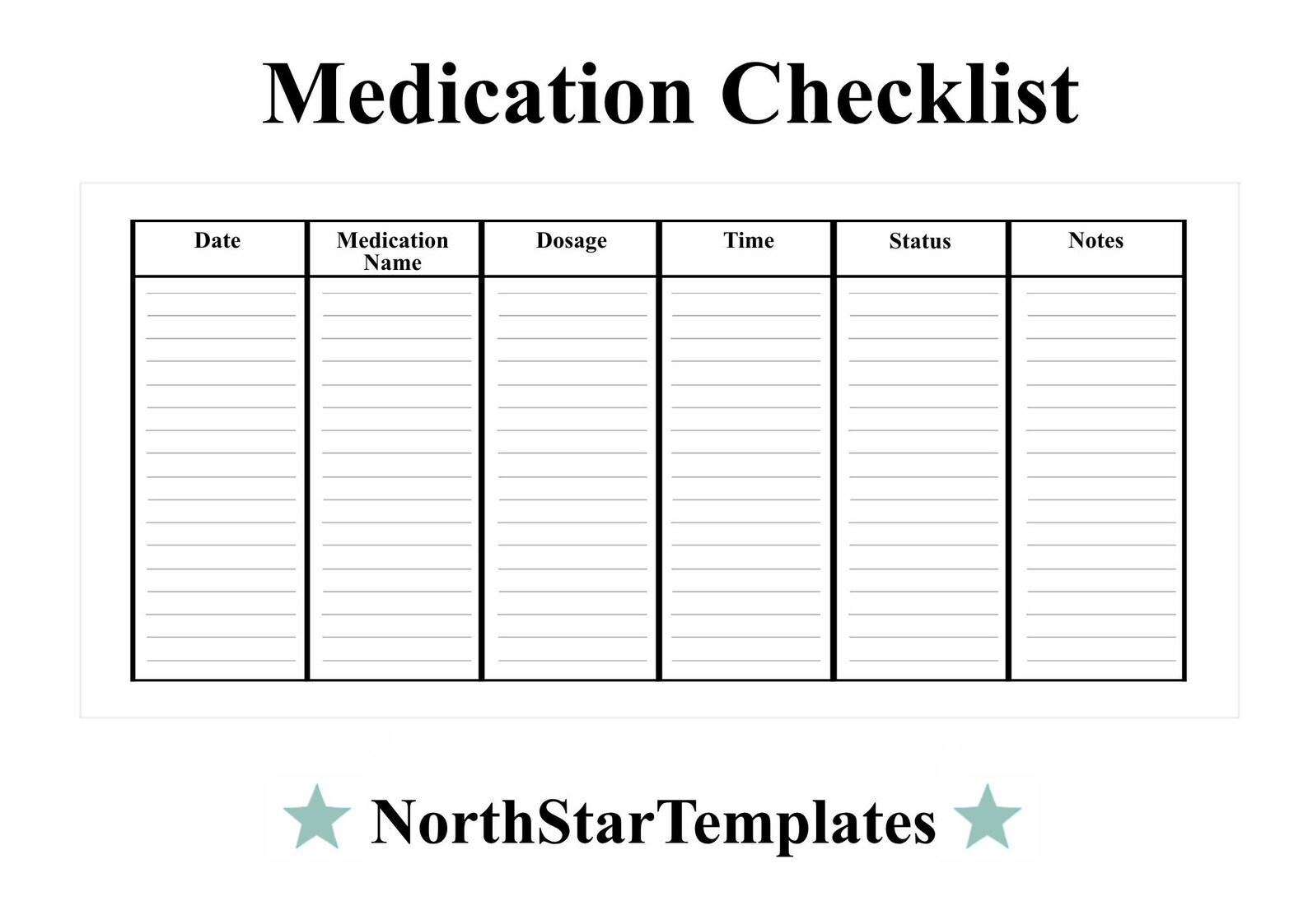 Medication Checklist Premium Printable and Editable Template DE EN ES ...
