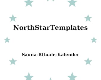 Sauna Rituals Calendar Premium Printable and Editable Template DE EN ES