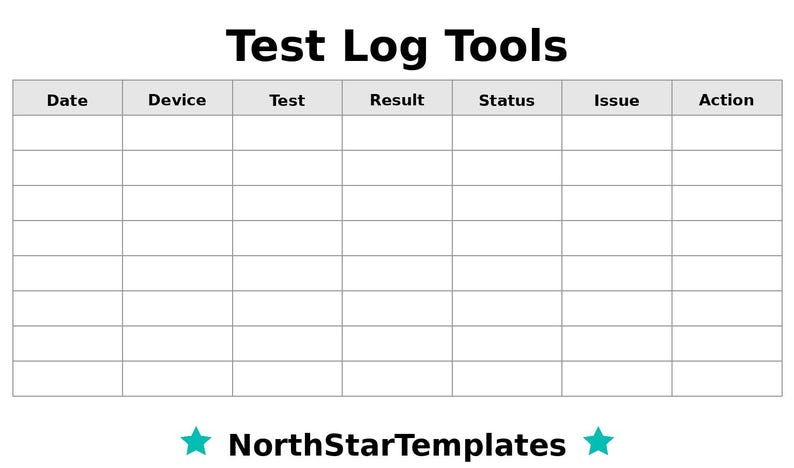 Inspection Log - Tools Premium Printable and Editable Template DE EN ES ...