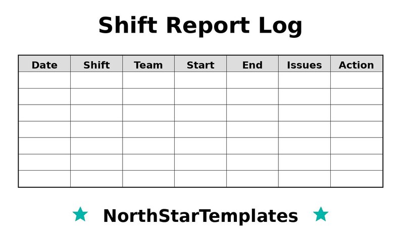 Protocol First Shift Shift Protocol - Shifts Premium Printable and Editable Template DE EN ...