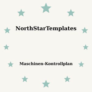 Machines Control Plan Premium Printable and Editable Template DE EN ES