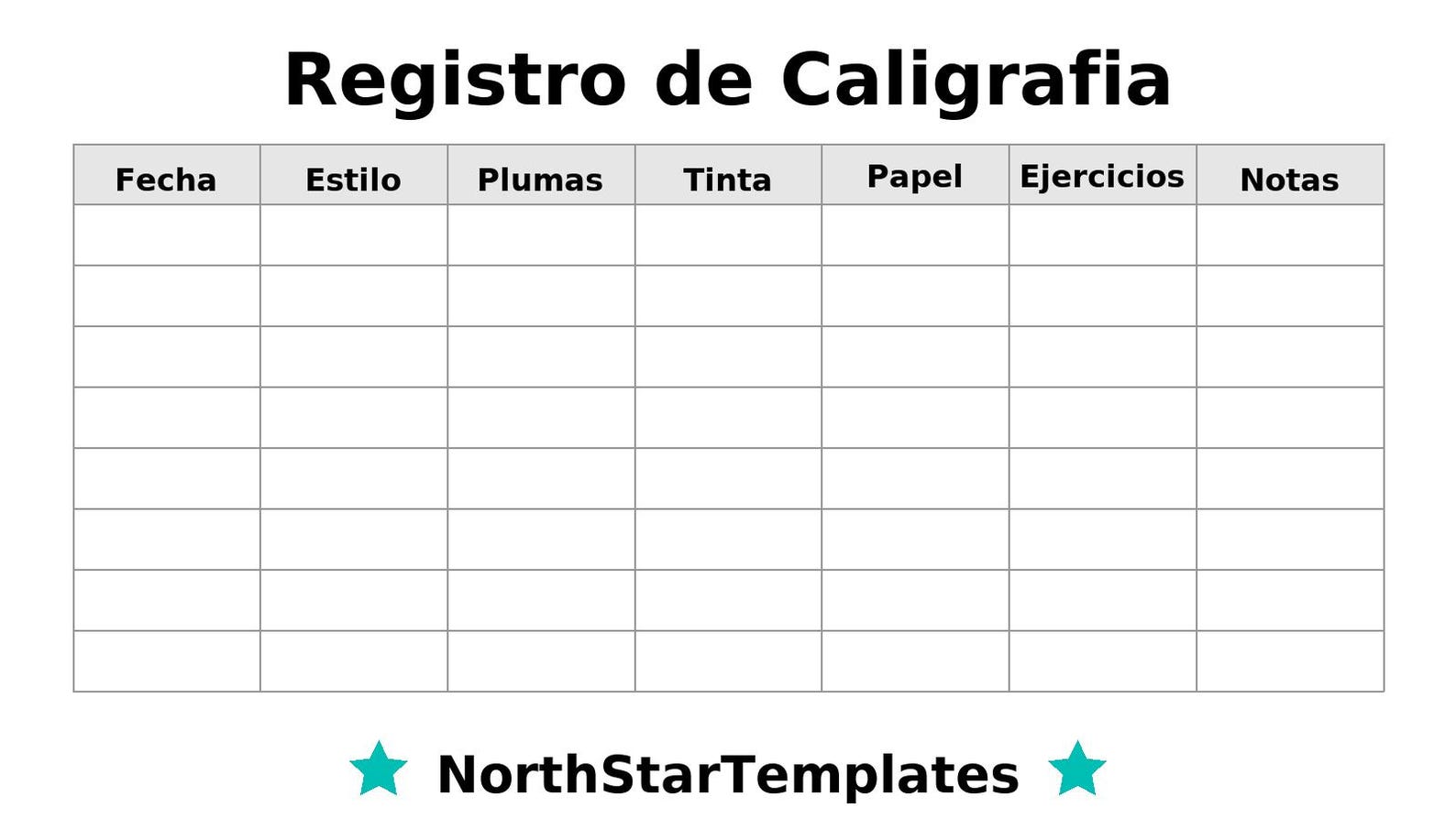 Calligraphy Tracker Premium Printable and Editable Template DE EN ES - Etsy