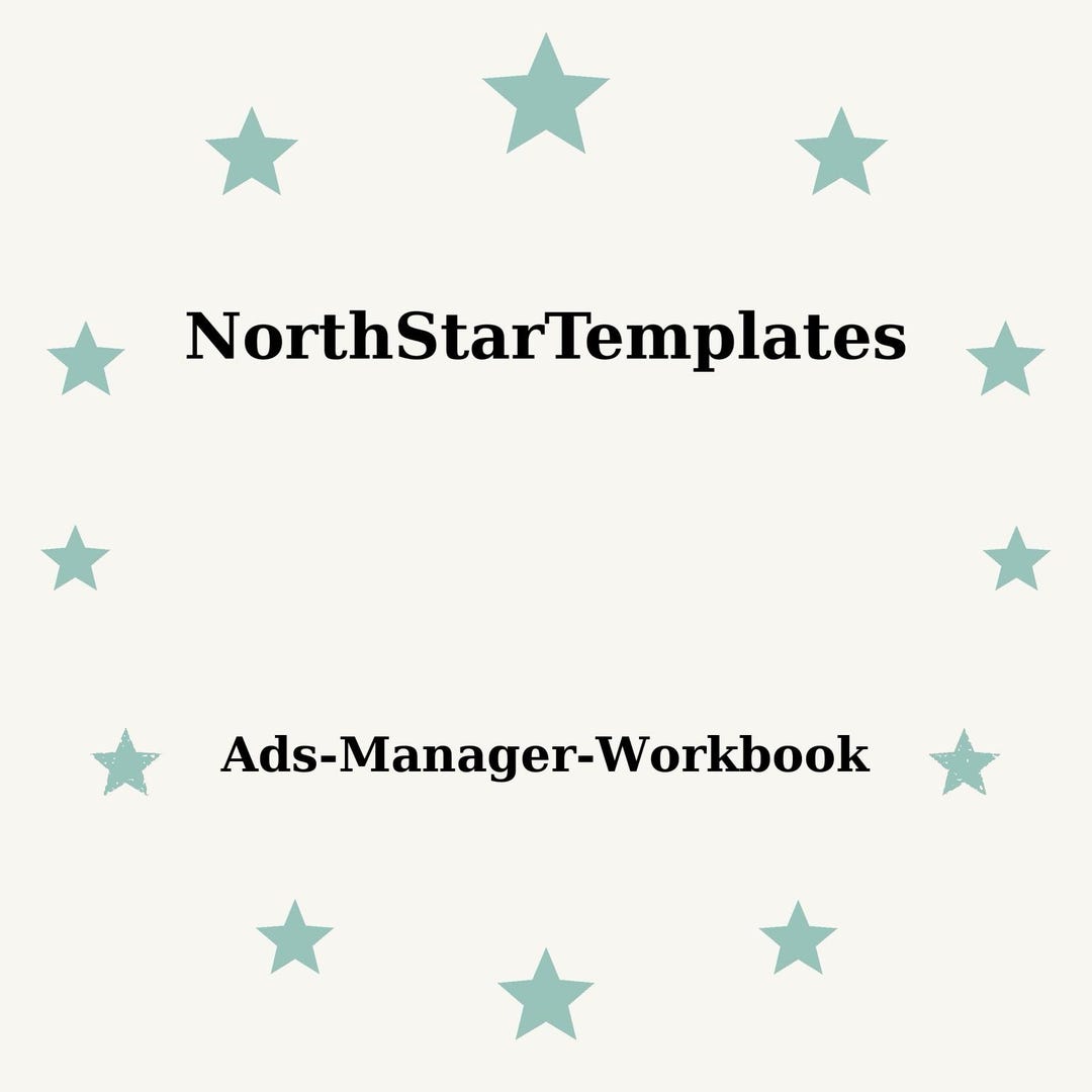 Ads Manager Workbook Premium Printable and Editable Template DE EN ES ...