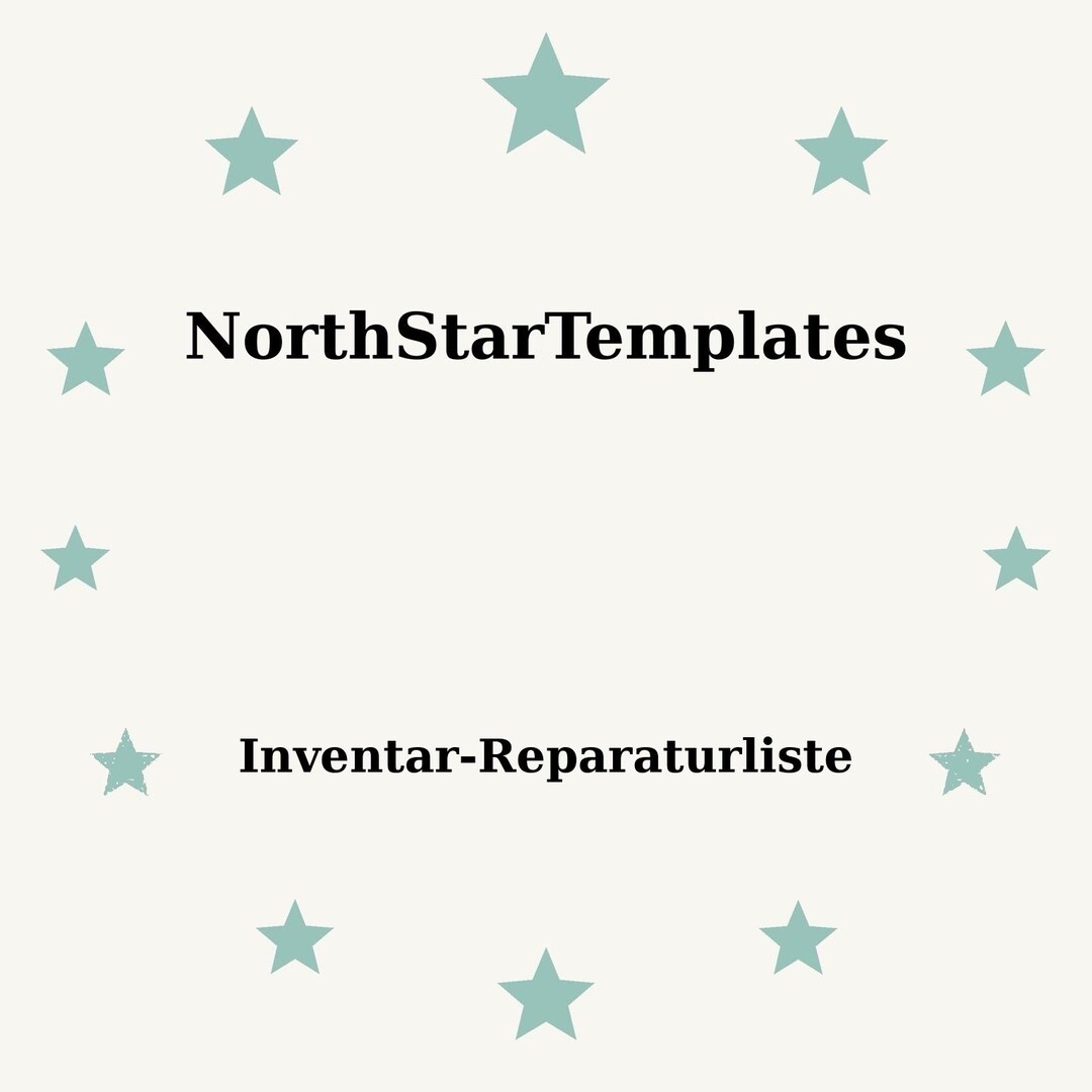 Inventory Repair List Premium Printable and Editable Template DE EN ES ...