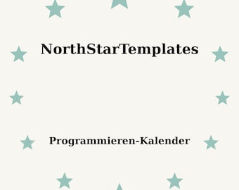 Programming Calendar Premium Printable and Editable Template DE EN ES
