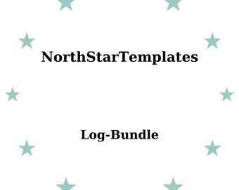 Paquete de Log Plantilla Premium Imprimible y Editable DE EN ES