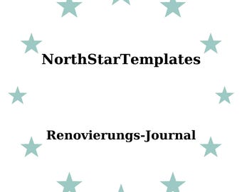 Renovation Journal Premium Printable and Editable Template DE EN ES