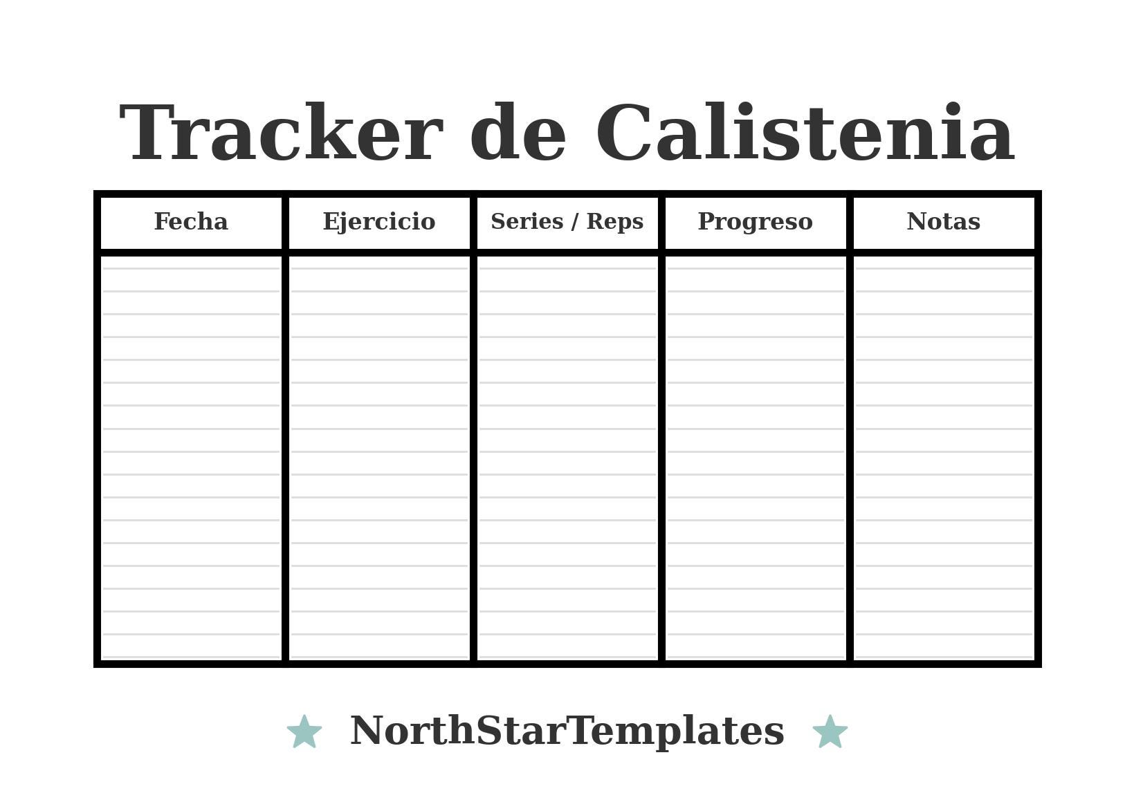 Calisthenics Tracker Premium Printable and Editable Template DE EN ES - Etsy