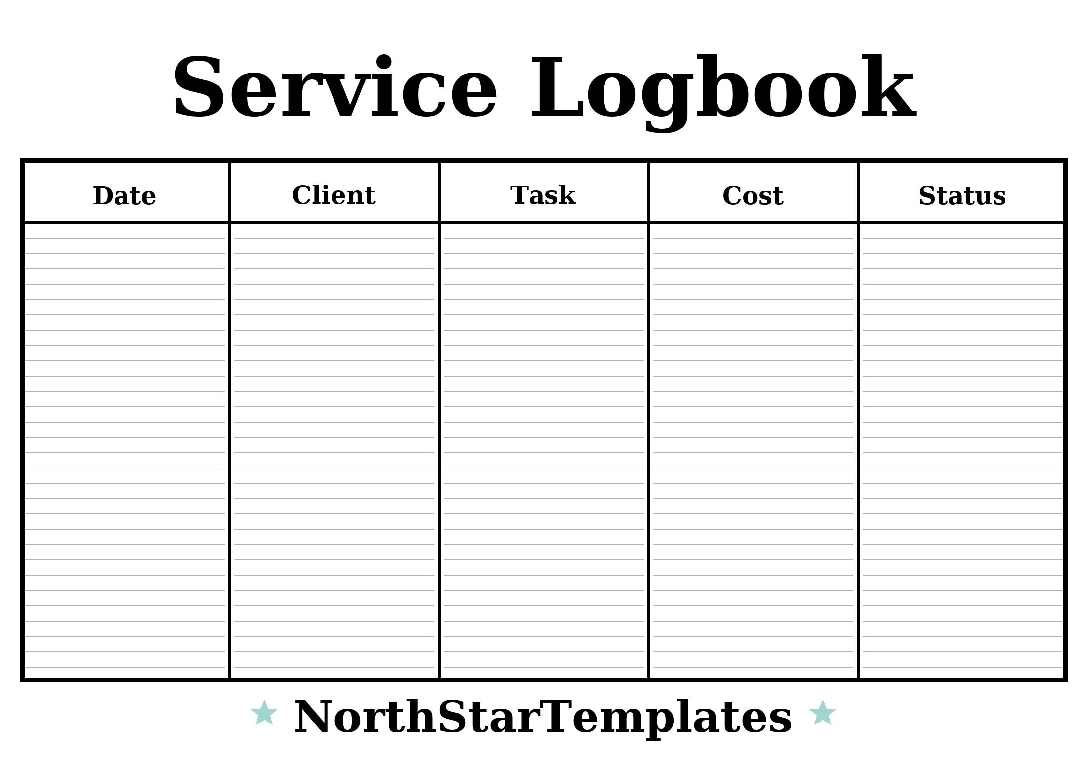 Service Logbook — Premium Printable & Editable Template DE EN ES - Etsy