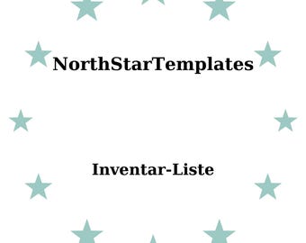 Inventory List Premium Printable and Editable Template DE EN ES
