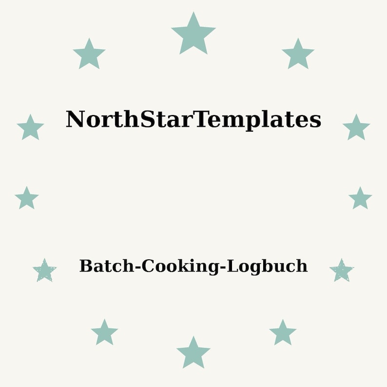 Batch Cooking Logbook Premium Printable and Editable Template DE EN ES ...