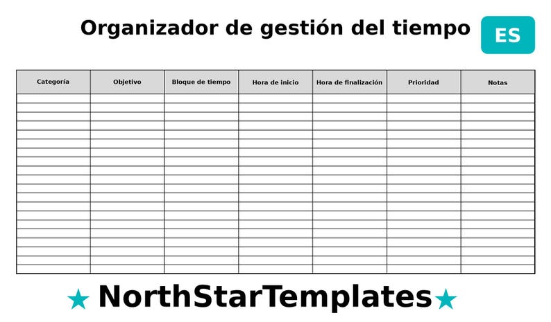 Time Management Organizer Premium Printable and Editable Template DE EN ...