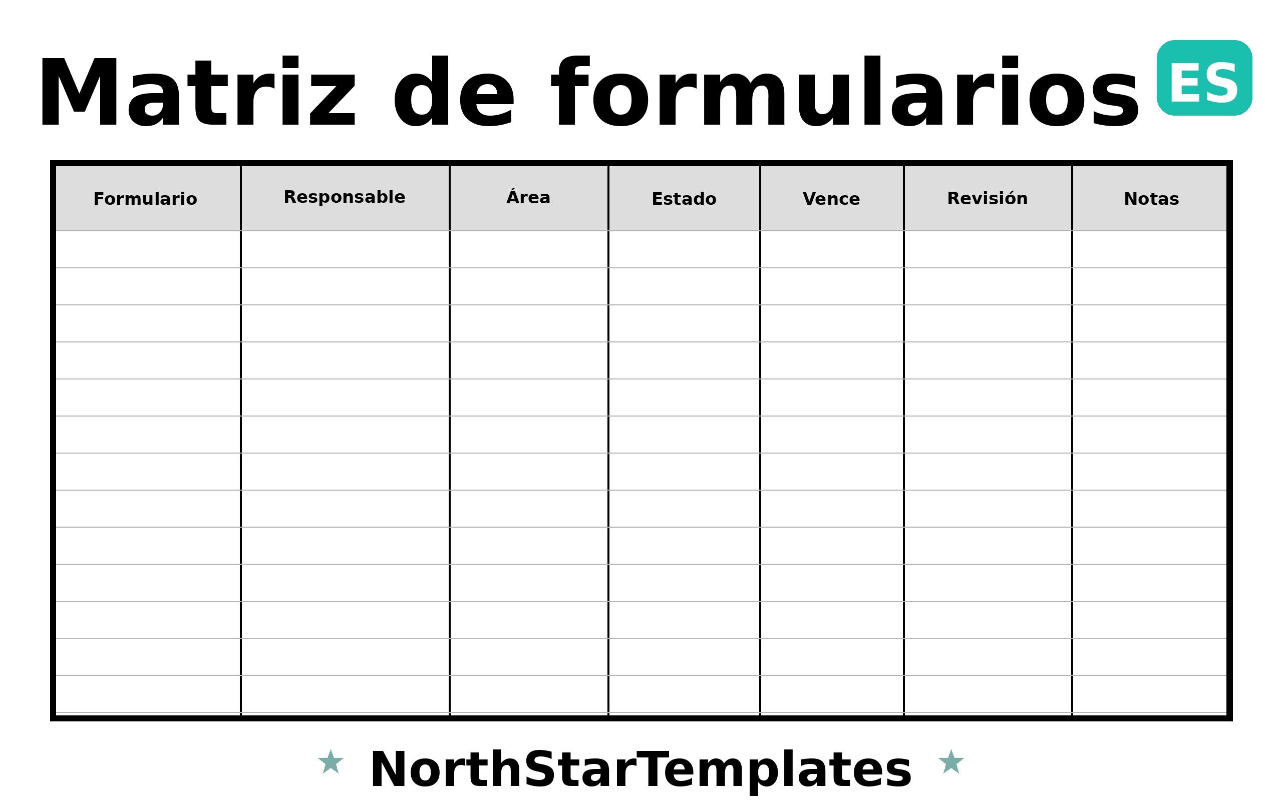Form Matrix Premium Printable and Editable Template DE EN ES - Etsy