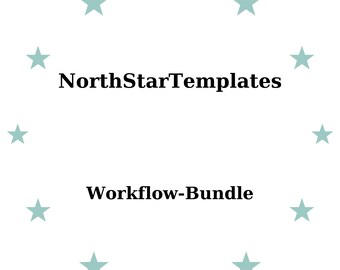 Workflow-Bundle Premium Druckvorlage und Editierbare Datei DE EN ES