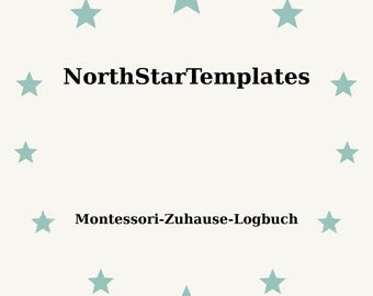 Montessori at Home Logbook Premium Printable and Editable Template DE EN ES