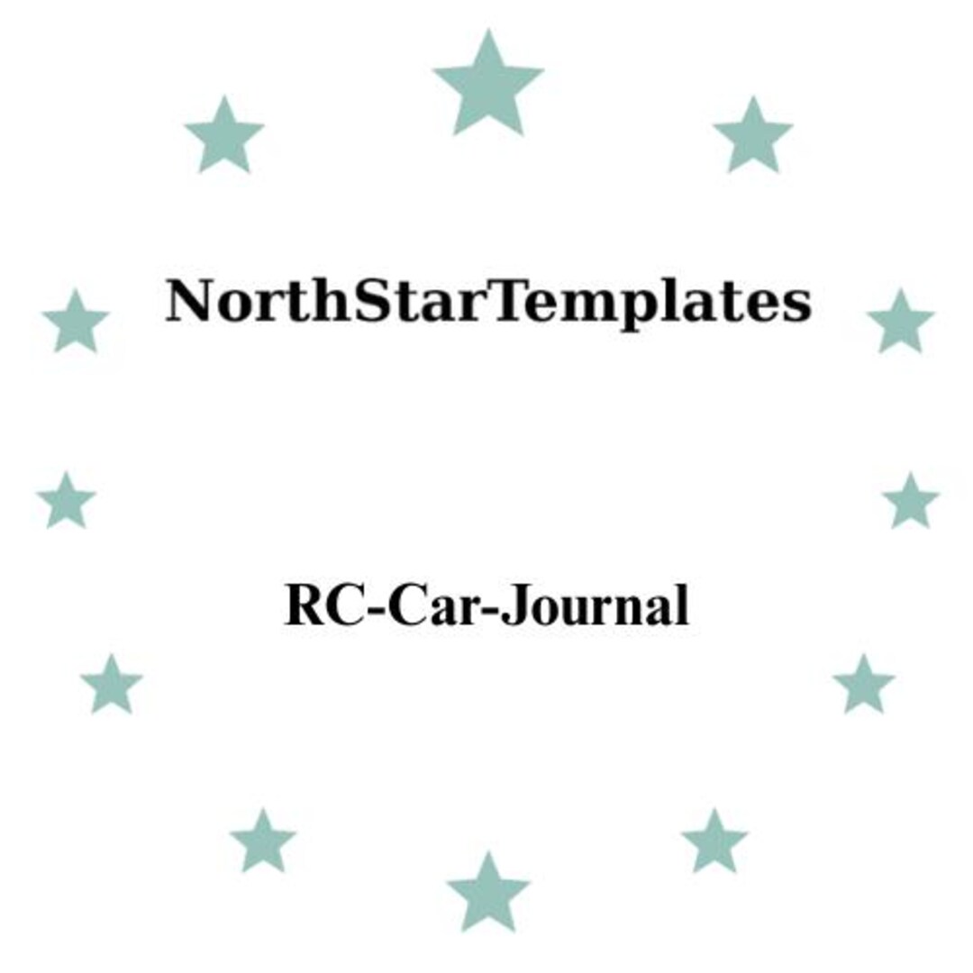 Rc Car Journal Premium Printable and Editable Template DE EN ES - Etsy