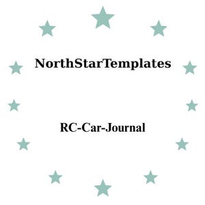 RC-biljournal Premiumutskriftsmall och redigerbar fil DE EN ES