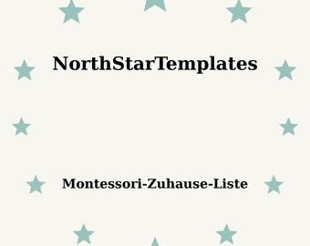 Montessori at Home List Premium Printable and Editable Template DE EN ES