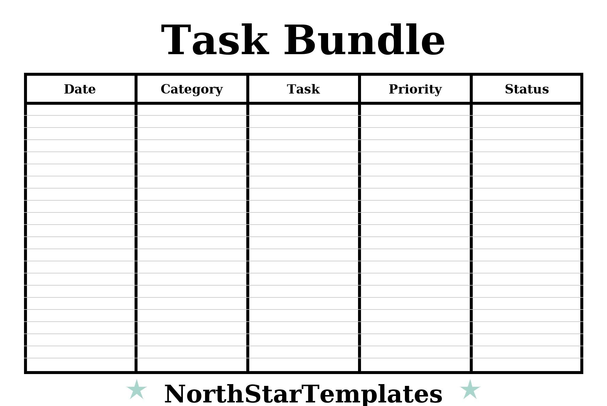 Task Pack Template Task Bundle — Premium Printable & Editable Template DE EN ES - Etsy