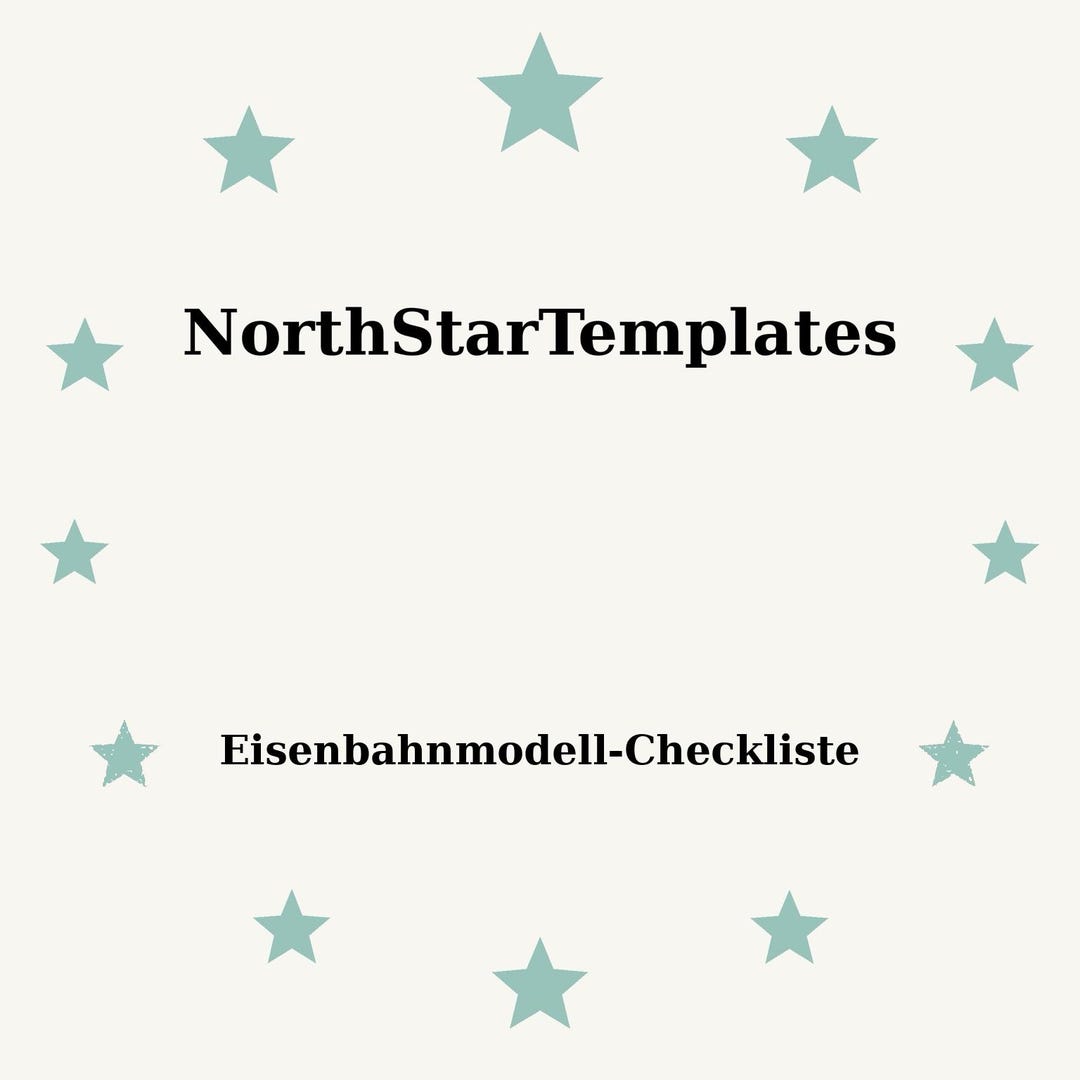 Model Line Check Sheets Model Railway Checklist Premium Printable and Editable Template DE EN ...