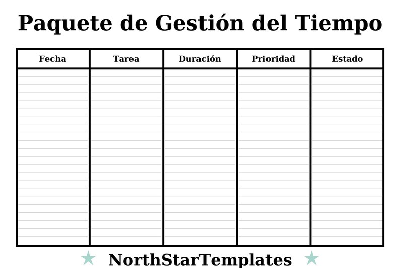 Time Management Bundle — Premium Printable & Editable Template DE EN ES ...